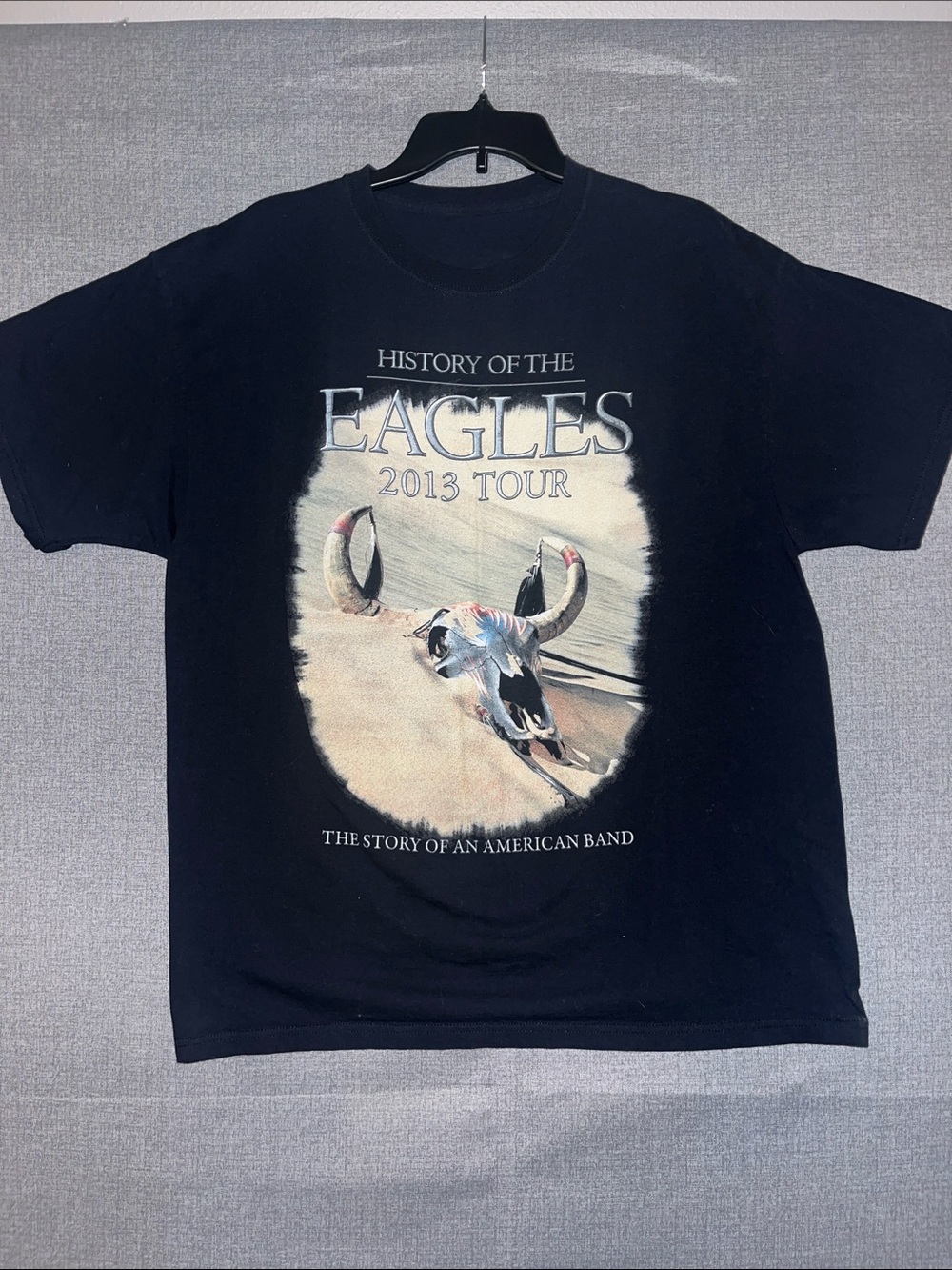 The Eagles 2013 Concert Tour Tee, “The History of the Eagles”, size Large